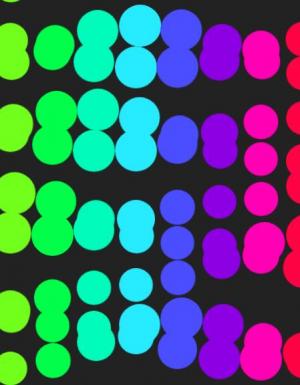Flexbox弹性布局彩色斑点集群