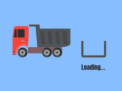 CSS创意设计自卸车装载动画Loading