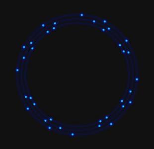 纯CSS3实现光粒子圆形缩放轨迹动画