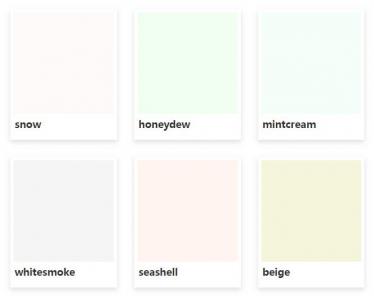 网格布局CSS以颜色名称命名色卡