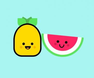 仅CSS代码制作可爱水果快乐卡通表情