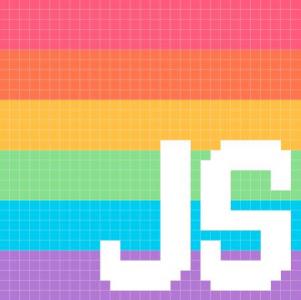 CSS网格布局像素JS粉彩彩虹旗帜图像