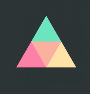 JS CSS简单几何图形三角形延申动画特效