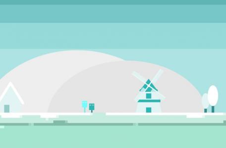 CSS/HTML5简单的冬岛场景动画设计