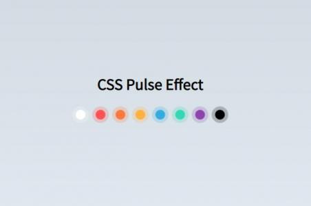 纯CSS 8种色彩圆产生脉冲动画效果