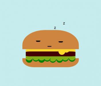单元素DIV简单制作沉睡的汉堡图像