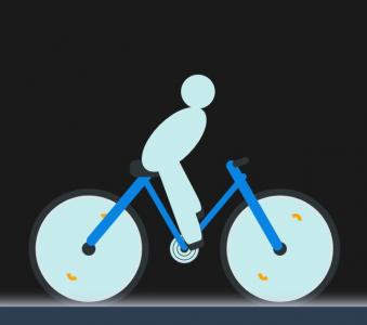 CSS制作轮子超炫的自行车行驶动画代码
