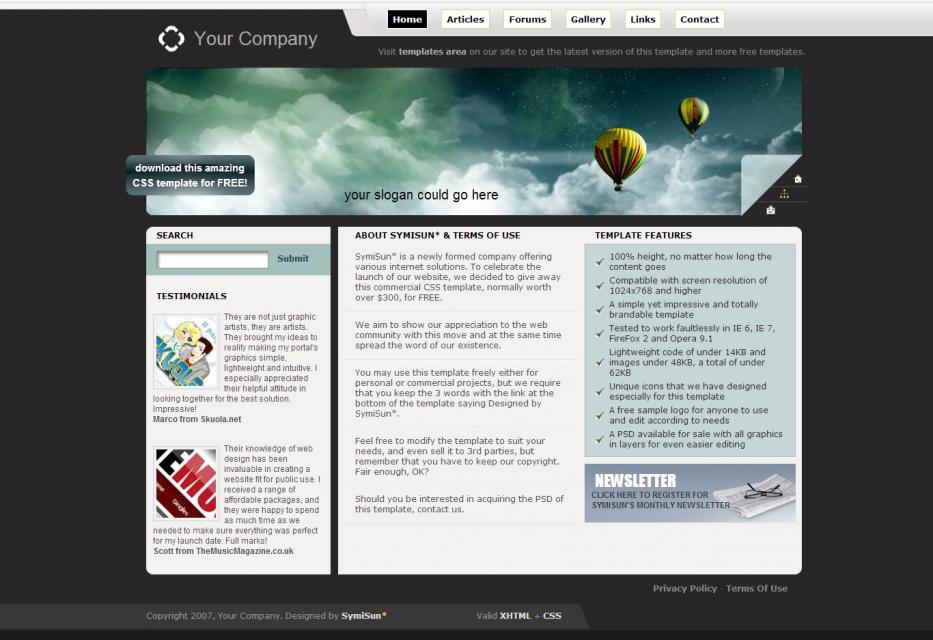 企业公司网站模板设计大全html制作黑色背景经典型